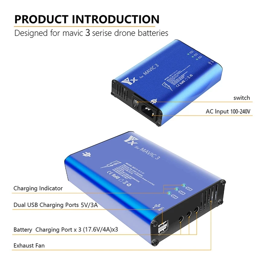 Battery Charger Hub 5in1 Charg - Drone Charging Hub บทวิจารณ์และราคา