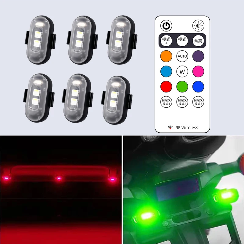 Motorcycle Aircraft Lights RGB - Drone Strobe Light บทวิจารณ์และราคา