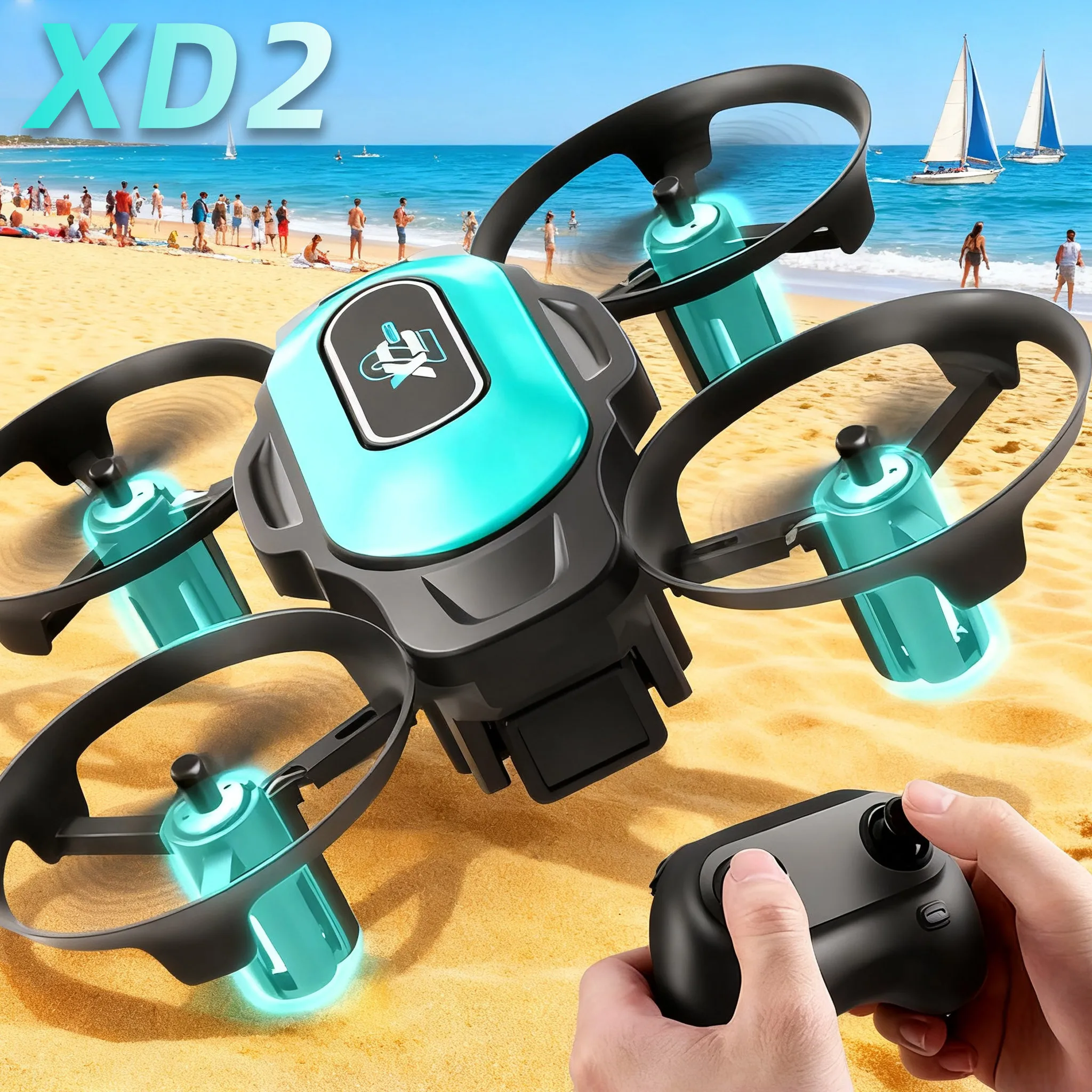XD2 Mini Drone, 360° Stunt Fli - Drone Beacon Light บทวิจารณ์และราคา