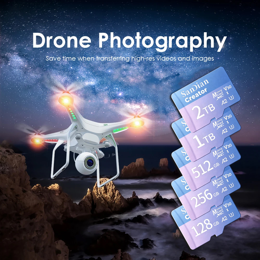 Mini SD Memory Card 128GB 256G - Drone Strobe Light บทวิจารณ์และราคา
