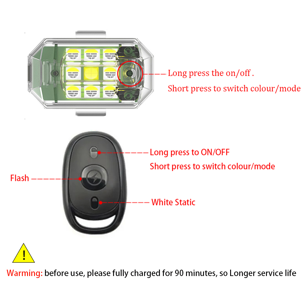 1/2/4pcs Wireless LED Drone St - Drone Strobe Light บทวิจารณ์และราคา